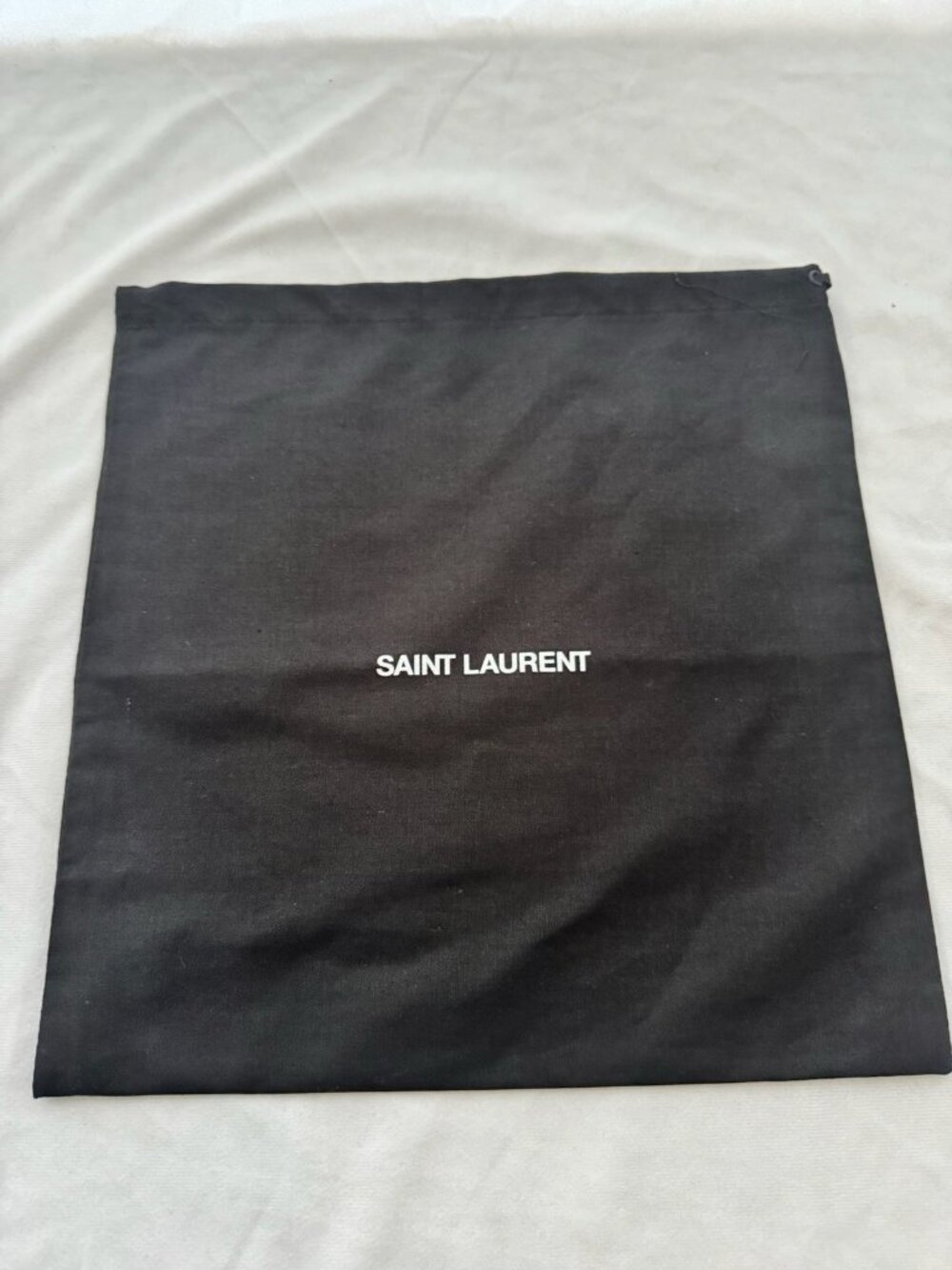 Saint Laurent Dust Bag Storage Cover Drawstring Black 12" X 12"